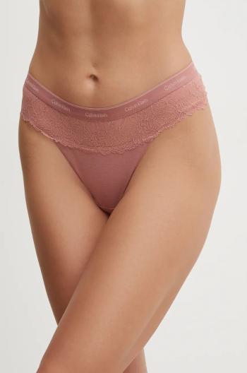 Tanga Calvin Klein Underwear růžová barva, 000QF7980E