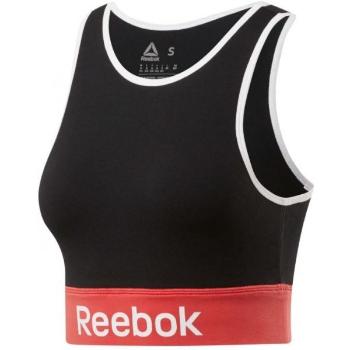 Reebok LINEAR LOGO COTTON BRA Dámská sportovní podprsenka, černá, velikost L