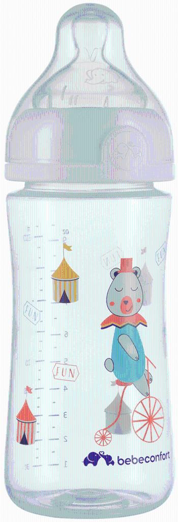 Bebeconfort Kojenecká láhev Emotion 270ml 0-12m White