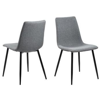 Design Scandinavia Jídelní židle Winnie (SET 4ks), tkanina, světle šedá (A1004221)