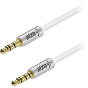 AlzaPower Alucore Audio 3.5mm Jack 4P-TRRS (M) to 3.5mm Jack (M) 1.5m stříbrný (APW-CBA4JM015S)