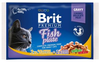BRIT cat  kapsa  4x100g - Masové menu