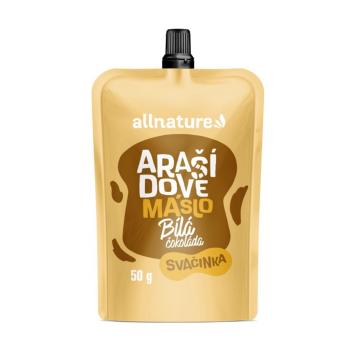 Allnature Arašídové máslo s bílou čokoládou 50 g