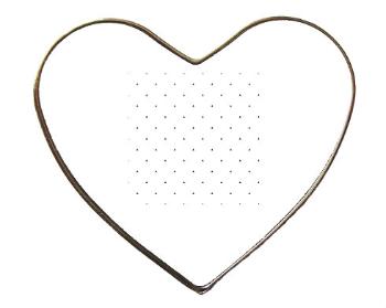 Magnet srdce kov Minimal triangle pattern
