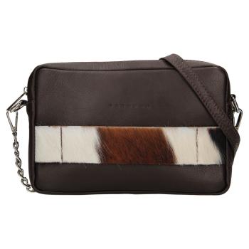 Trendy dámská kožená crossbody kabelka Facebag Ninas - černá (chlup)