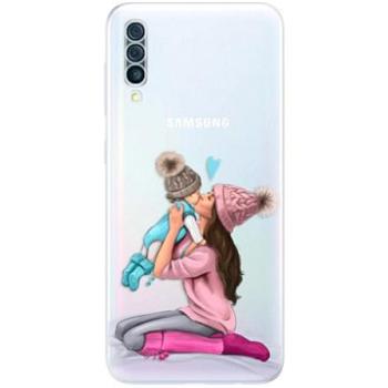 iSaprio Kissing Mom - Brunette and Boy pro Samsung Galaxy A50 (kmbruboy-TPU2-A50)