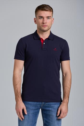 POLOKOŠILE GANT CONTRAST COLLAR PIQUE SS RUGGER modrá L