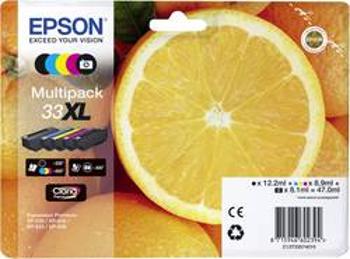 Epson Ink set T3357, 33XL originál kombinované balení černá, foto černá, azurová, purppurová, žlutá C13T33574011