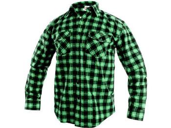 Pánská košile s dlouhým rukávem TOM, zeleno-černá, vel. 47/48, 47