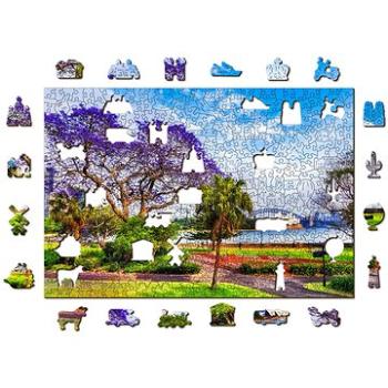 Woden City Dřevěné puzzle Jaro v Sydney 2v1, 505 dílků eko (TR 505-0126-L)