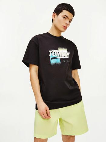 Tommy Jeans pánské černé triko GRAPHIC TEE - L (BDS)