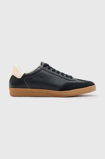 Kožené sneakers boty AllSaints Leo černá barva, MF718X