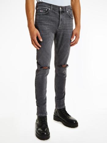 Tommy Jeans pánské šedé džíny SCANTON - 36/34 (1BZ)