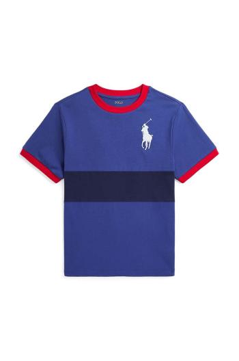 Dětské bavlněné tričko Polo Ralph Lauren červená barva, s potiskem, 323942110002