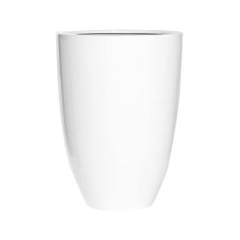 Květináč Ben, barva lesklá bílá, více velikostí - PotteryPots Velikost: L - v. 55 cm, ⌀ 40 cm