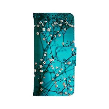 TopQ Pouzdro Vivo V21 5G knížkové Modré s květy 73516 (Sun-73516)