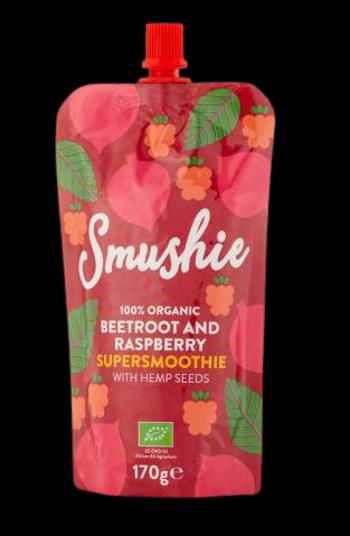 Salvest Smushie BIO Ovocné smoothie s červenou řepou, malinami a konopnými semínky 170 g