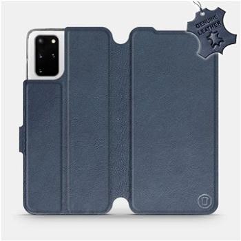 Flip pouzdro na mobil Samsung Galaxy S20 Plus - Modré - kožené -   Blue Leather (5903516171071)