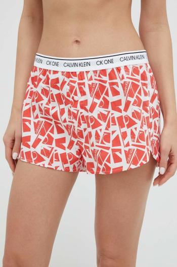 Pyžamové šortky Calvin Klein Underwear dámské, červená barva