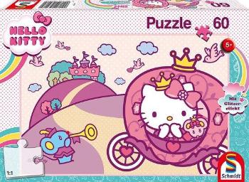 SCHMIDT Třpytivé puzzle Hello Kitty: Princezna 60 dílků