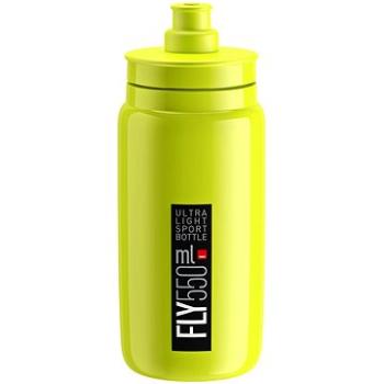 Elite Cyklistická láhev na vodu FLY YELLOW FLUO black logo 550 ml (8020775035832)