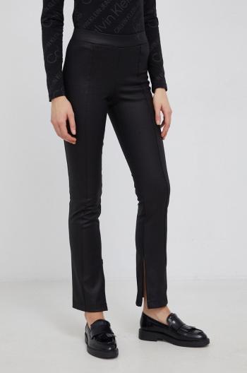 Kalhoty Calvin Klein Jeans dámské, černá barva, jednoduché, medium waist
