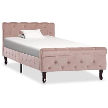 Rám postele růžový samet 90x200 cm (288564)