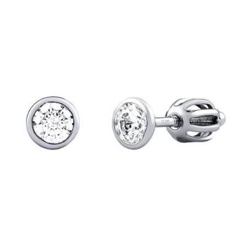 Silvego stříbrné náušnice pecky se Swarovski Zirconia SILVEGO70604w