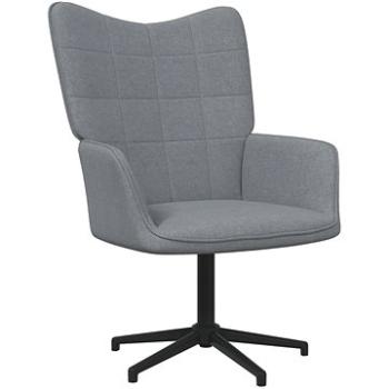 Relaxační židle světle šedá textil, 327963 (327963)