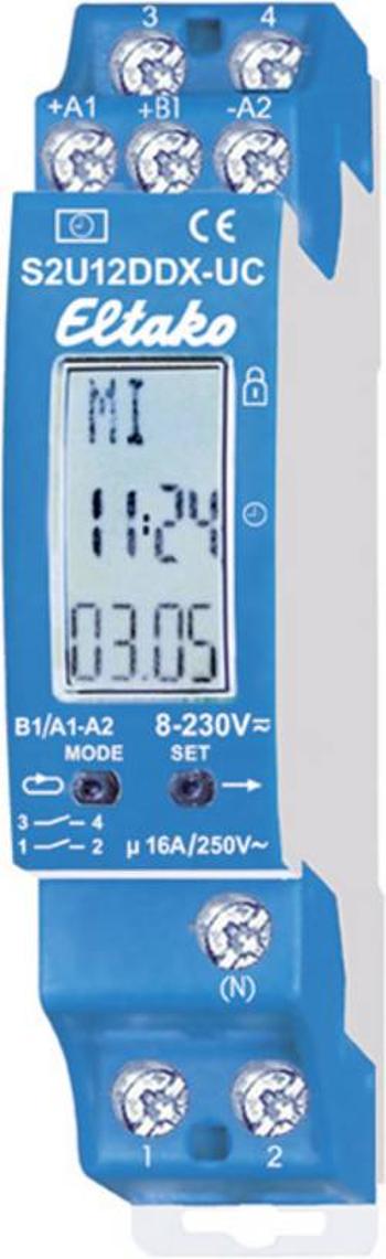 Časovač na DIN lištu Eltako S2U12DDX-UC, 230 V