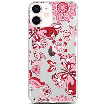 TopQ iPhone 12 mini silikon Pink Butterfly 53419 (Sun-53419)