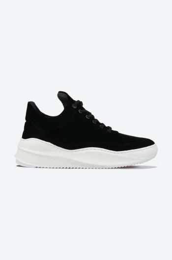 Sneakers boty Filling Pieces Low Top Sky Velvet černá barva, 25527611861