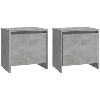 SHUMEE Noční stolky 2 ks betonově šedé 45 × 34 × 44,5 cm dřevotříska, 809872 (809872)
