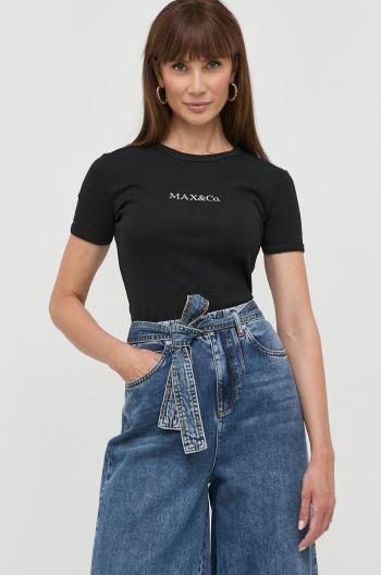 Bavlněné tričko MAX&Co. černá barva