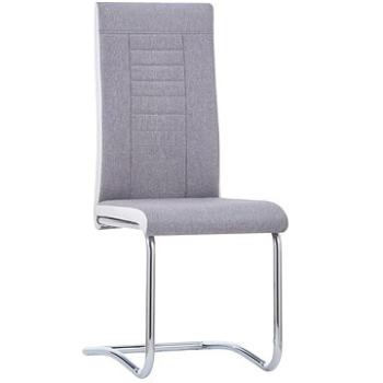 Konzolové jídelní židle 4 ks světle šedé textil (281742)