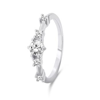 Brilio Silver Okouzlující stříbrný prsten se zirkony RI040W 58 mm