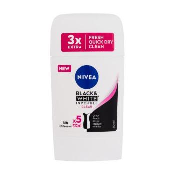 Nivea Black & White Invisible Clear 48h 50 ml antiperspirant pro ženy deostick