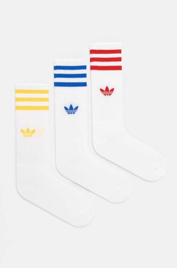 Ponožky adidas Originals 3-pack bílá barva, IX7504