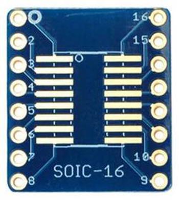 Rozšiřující deska (neosazená) Adafruit SMT Breakout PCB for SOIC-16 or TSSOP-16, 3 ks