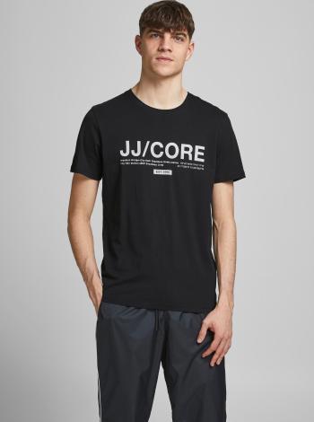 Černé tričko s potiskem Jack & Jones Slices