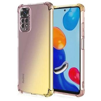 TopQ Kryt Xiaomi Redmi Note 11 silikon Shock duhový purpurovo-žlutý 71801 (Sun-71801)