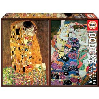 Puzzle Polibek + Dívky 2x1000 dílků (8412668184886)
