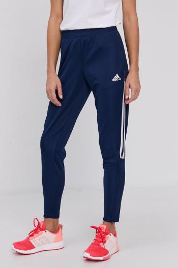 Kalhoty adidas Performance GM4495 dámské, tmavomodrá barva, s aplikací