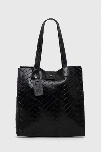 Kožená kabelka Answear černá barva