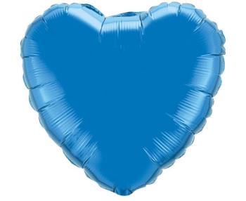 Flexmetal Fóliový balón srdce satén tmavě modrý 46 cm