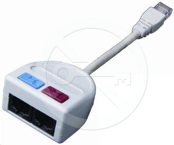 Rozdvojka počítač/počítač 2 x RJ45 UTP, T-MOD 3-U5