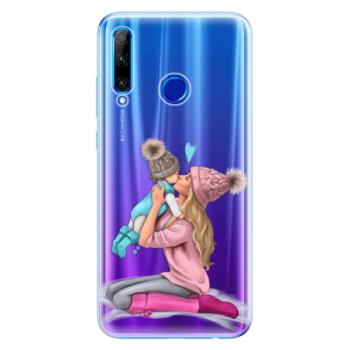 Odolné silikonové pouzdro iSaprio - Kissing Mom - Blond and Boy - Huawei Honor 20 Lite