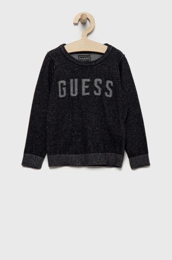 Dětský bavlněný svetr Guess tmavomodrá barva, lehký