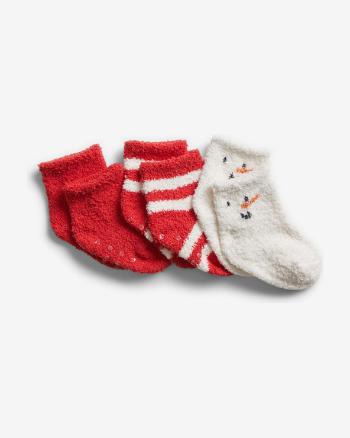 GAP Ponožky 3 páry dětské Červená Bílá