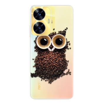 Odolné silikonové pouzdro iSaprio - Owl And Coffee - Realme C55